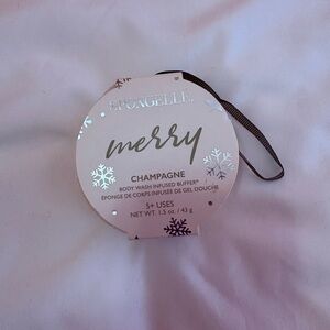 Spongelle Merry Champagne Body Wash Infused Buffer - White and Silver